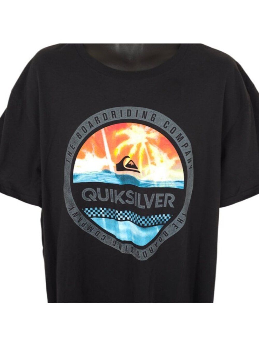 Quiksilver T Shirt Mens Size 2XL Black Surf And Skate